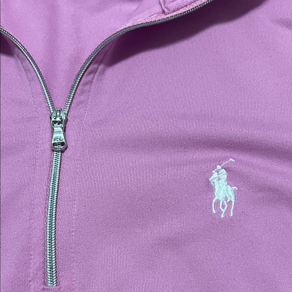 Polo Golf by Ralph Lauren Pink Long-Sleeve Half-Zip Performance Top - Picture 4 of 6